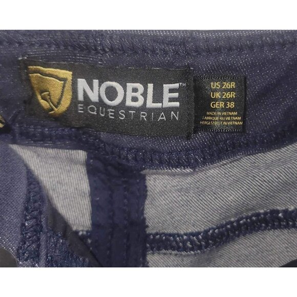 Noble Equestrian Dark Denim With Suede Riding Pant 26R - Picture 4 of 6